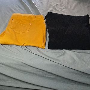 Pants yellow and black